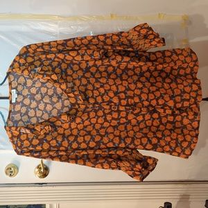 'Studio B' by bobeau,   floral print top. Size 1X. 100% Rayon.